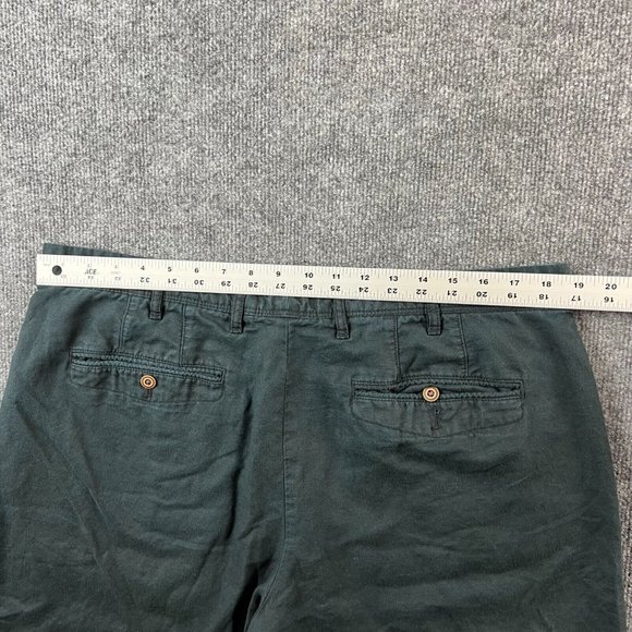 Gap Shorts Adult 36 Black Flat Front Chino Linen Cotton Mens 10" Inseam - Picture 9 of 11